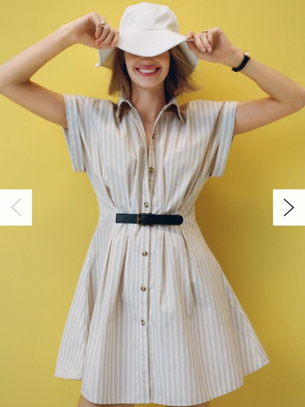 Anthropologie Faye short sleeve belted shirt dress